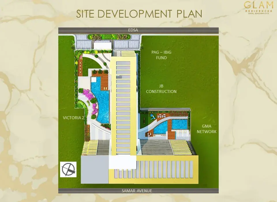 Glam Residences site development plan along EDSA Quezon City