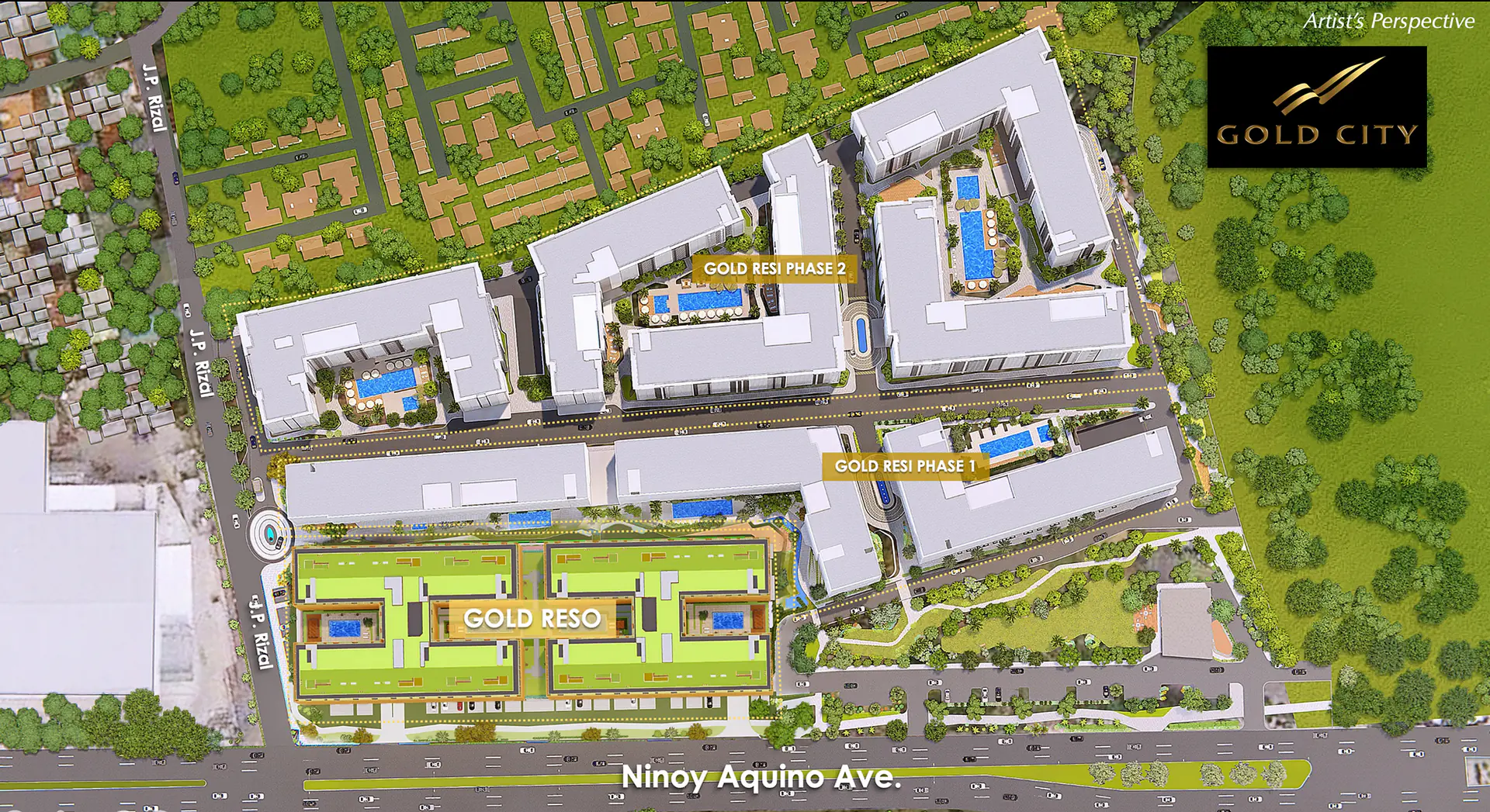 Gold Towers Residential-Offices site development plan in Parañaque City