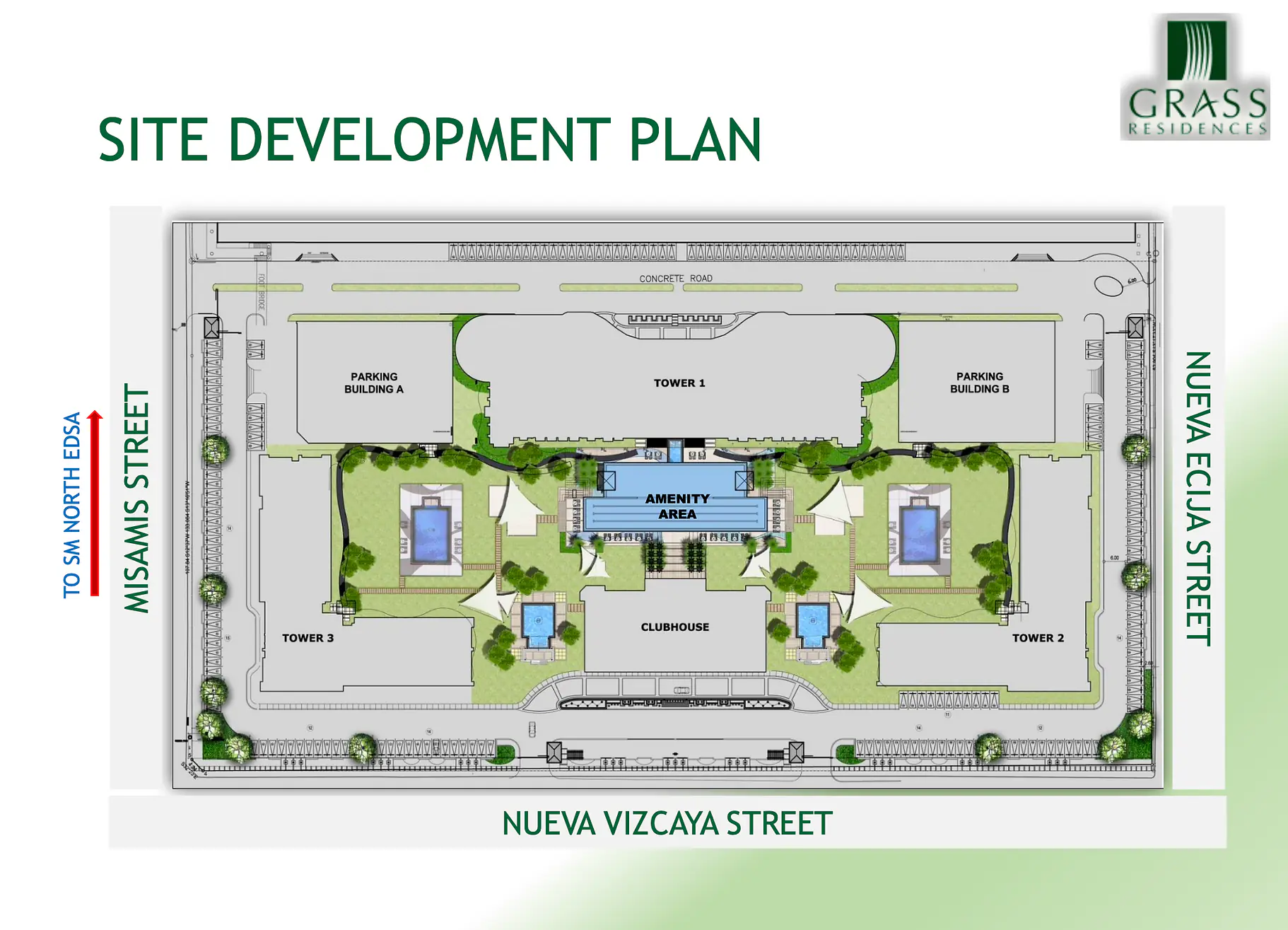 Grass Residences site development plan in Quezon City