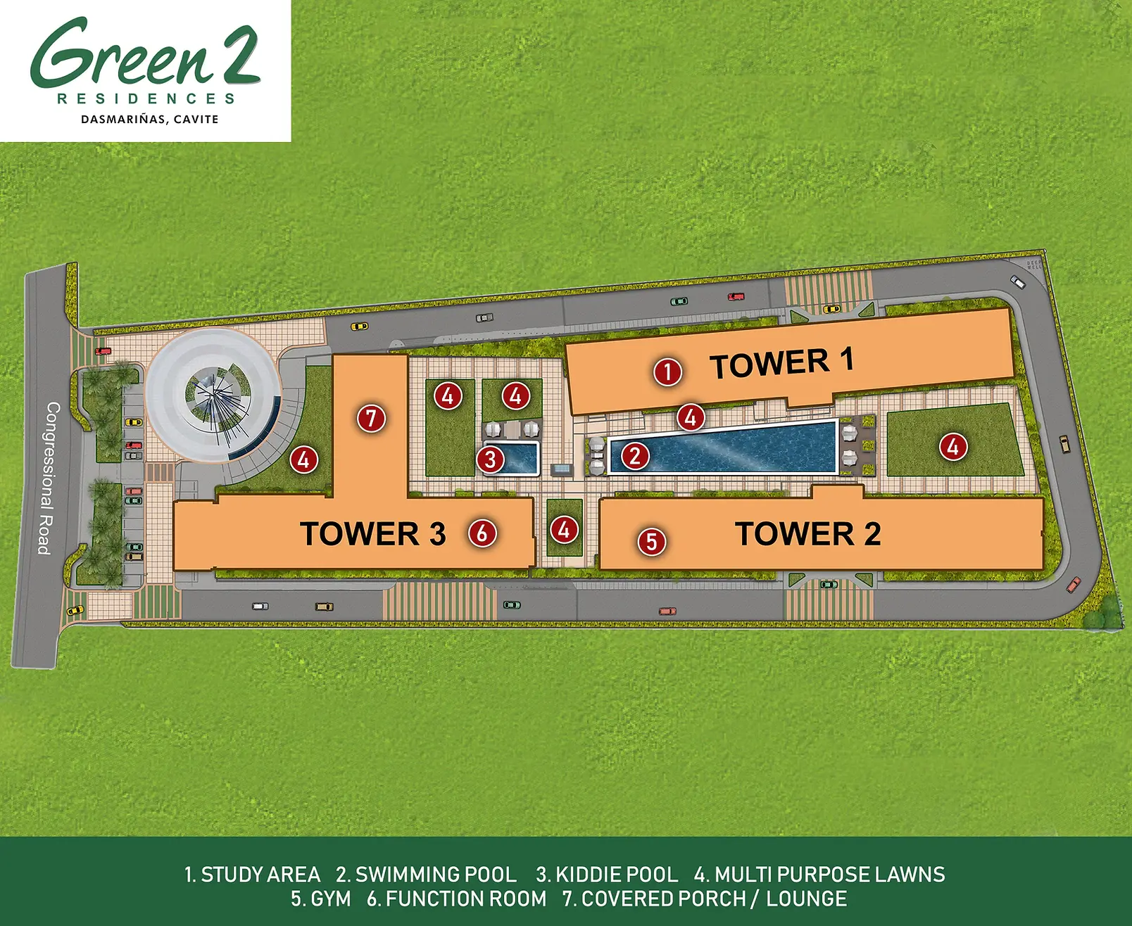Green 2 Residences site development plan in Dasmariñas Cavite