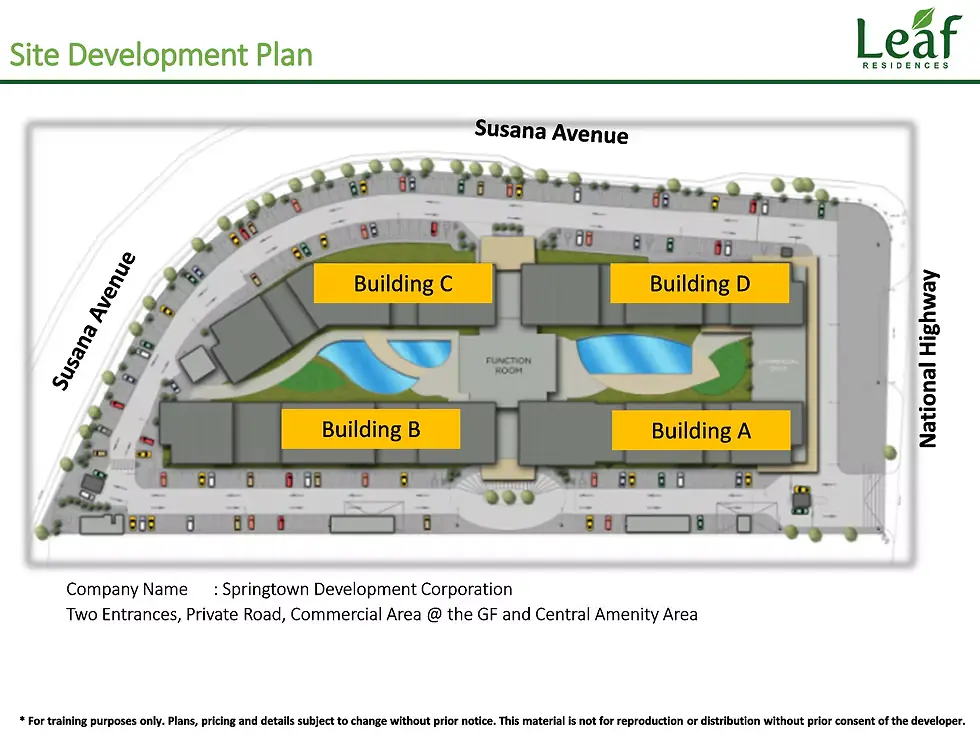 Leaf Residences site development plan in Susana Heights Muntinlupa