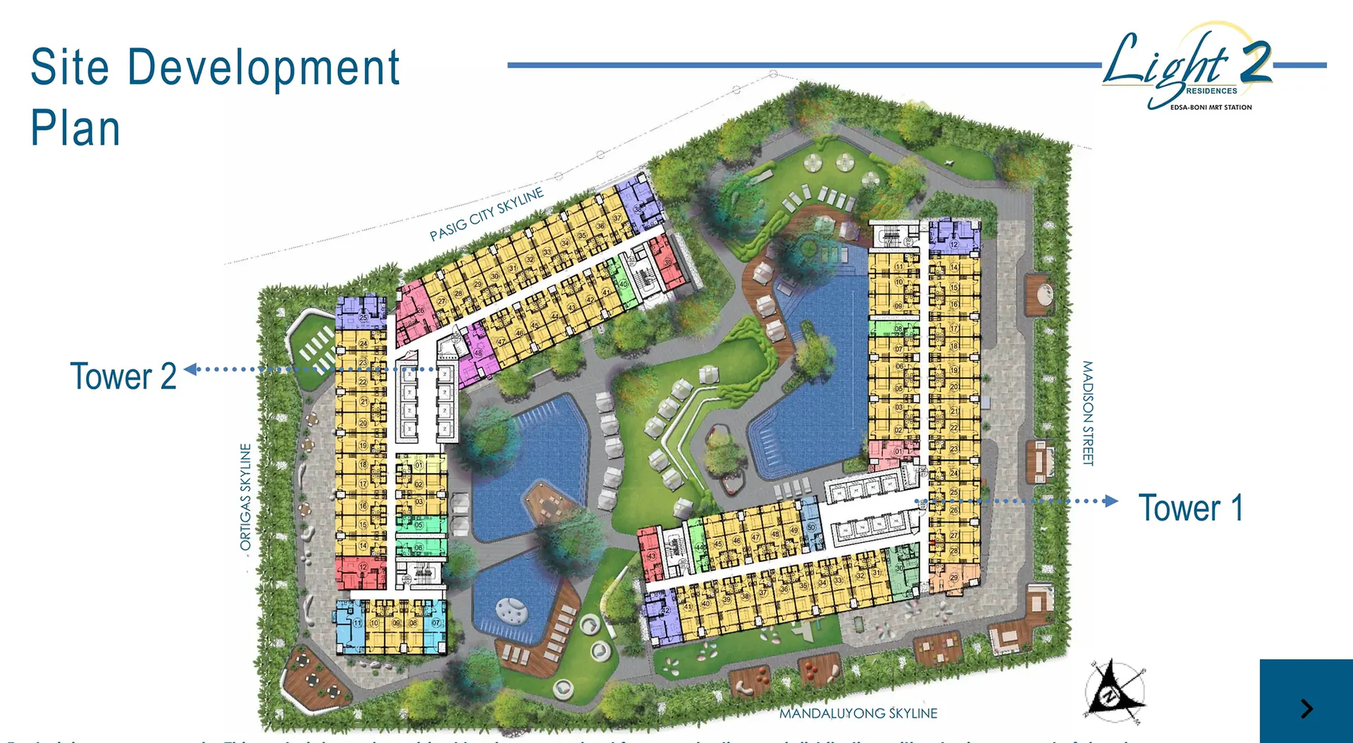 Light 2 Residences site development plan in Mandaluyong City