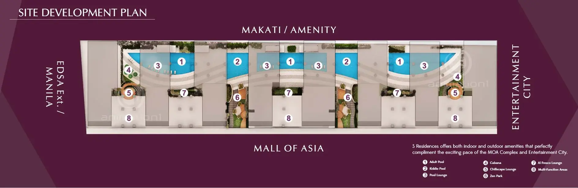 S Residences site development plan in Mall of Asia Complex Pasay City
