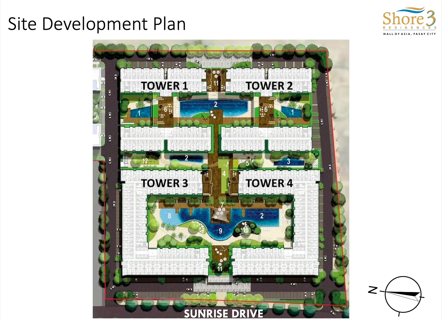 Shore 3 Residences site development plan in Mall of Asia Complex Pasay City